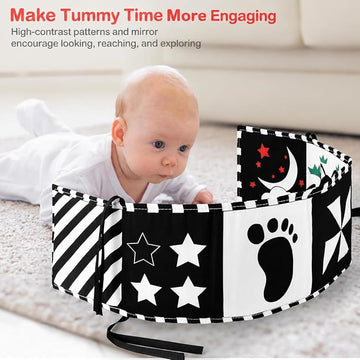 Black & White High-Contrast Baby Toy for Tummy Time | Newborn