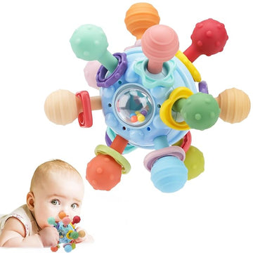 Montessori Baby Sensory Teether Toy & Rattle | 0–12M