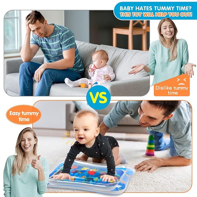 Inflatable Tummy Time Water Mat Baby Sensory Toy | 3–24M